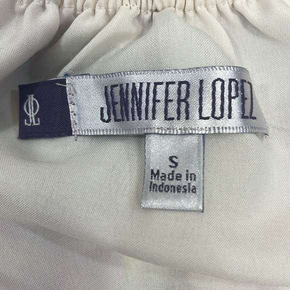 Jennifer Lopez Lavender Floral Flowy Chiffon Sleeveless Blouse Cascading Back S - Picture 9 of 10